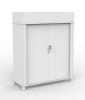 Cubit Tambour door storage unit - white with planter box- 