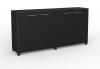 Cubit Credenza Locking Black With Silver Handles