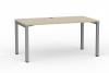 Cubit Office Desk Silver frame- Nordic maple top