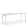 Cubit Office Desk - White frame - White top