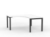 Cubit corner Workstation -1500 - Black frame- White Top