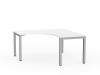 Cubit corner Workstation -1500 Sliver frame- White Top