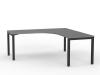 Cubit corner Workstation -1800 Black frame- Silver Top