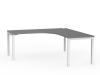 Cubit corner Workstation -1800 White frame- Silver Top