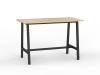 Cubit bar leaner table - black frame - Atlantic Oak top