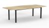 Cubit Board Table Black Frame Atlantic Oak Top