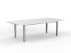 Cubit Board Table Silver Frame White Top