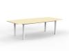 Cubit Board Table White Frame Nordic Maple Top