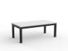 Cubit coffee table 1200 - Black frame- White top