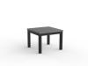 Cubit coffee table 600- Black frame- Silver top