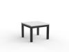 Cubit coffee table 600- Black frame- White top