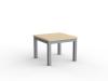 Cubit coffee table 600- Silver frame- Nordic Maple top