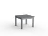 Cubit coffee table 600- Silver frame- Silver top