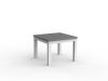 Cubit coffee table 600- White frame- Silver top
