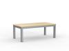 Cubit coffee table 1200-Silver frame- Atlantic Oak top