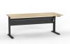 Cubit electric sit to stand Desk 1800 - Black frame Atlantic Oak top