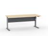 Cubit electric sit to stand Desk 1800 - Silver frame Nordic Maple top