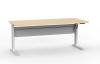 Cubit electric sit to stand Desk 1800 - White frame Nordic maple top