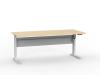 Cubit electric sit to stand Desk 1800 - White frame Nordic Maple top