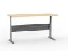 Cubit electric sit to stand Desk 1800 - raised to 1200 high -Silver frame Nordic Maple top