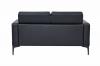 Della Two seater sofa- Black PU vinyl- back view
