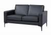 Della two seater sofa - Black PU vinyl 1