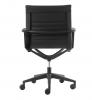 Diablo slim style meeting chair- rear view Black PU with Black frame