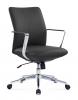 Director Mid back executive leather chair- Black leather 