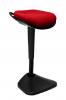 Dyna active sitting stool- upholstered in Jet- Red