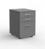 Eko mobile drawer unit - 3 drawer -Silver finish