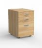 Eko mobile drawer unit - 3 drawer - Tawa finish
