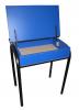 Flip top student desk- lid open Memphis Blue