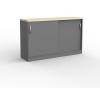 Eko Credenza unit - Nordic Maple top with Silver carcass
