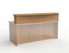 Ergoplan Reception Desk Hutch- front view on desk- 1800-Tawa