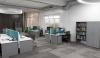 Ergoplan furniture Silver White Office Setting