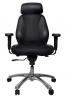 Everest executive leather & Mesh chair with arms front view