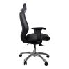 Everest executive leather & Mesh chair with arms side view.