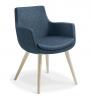 Ferne arm chair- Ash timber legs Keylargo fabric - Navy.