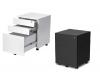 Steel 3 drawer mobile unit- 470 mm wide- Black & White