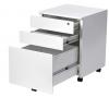 Steel 3 drawer mobile unit - White satin finish