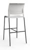 Game Bar stool Black frame-White seat-back view