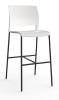 Game Bar stool Black frame-White seat