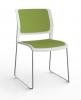 Game Skid base  Chrome  Frame - White shell upholstered seat  Lime Green fabric.jpeg