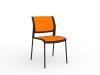 Game 4 leg Black Frame - Black shell- upholstered seat and back Breathe Orange