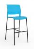 Game Bar Stool Black Frame Aqua