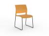 Game Skid base polypropylene chair Black Frame -Daffodil shell