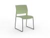 Game Skid base polypropylene chair Black Frame - Pistachio shell