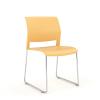 Game Skid base polypropylene chair-chrome frame-Daffodil shell