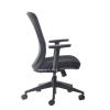 Gene high back office chair- Mesh - side view- Black