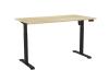 Haven Boost Desk-Black frame Atlantic Oak top